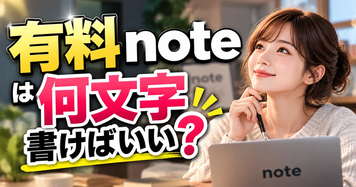 有料noteは何文字書けばいいのか。2,176本を数えて分かった相場